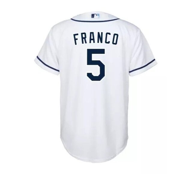 Nike Mens Tampa Bay Rays Wander Franco #5 MLB‎ Player Jersey Home White XL NWT - Picture 3 of 3